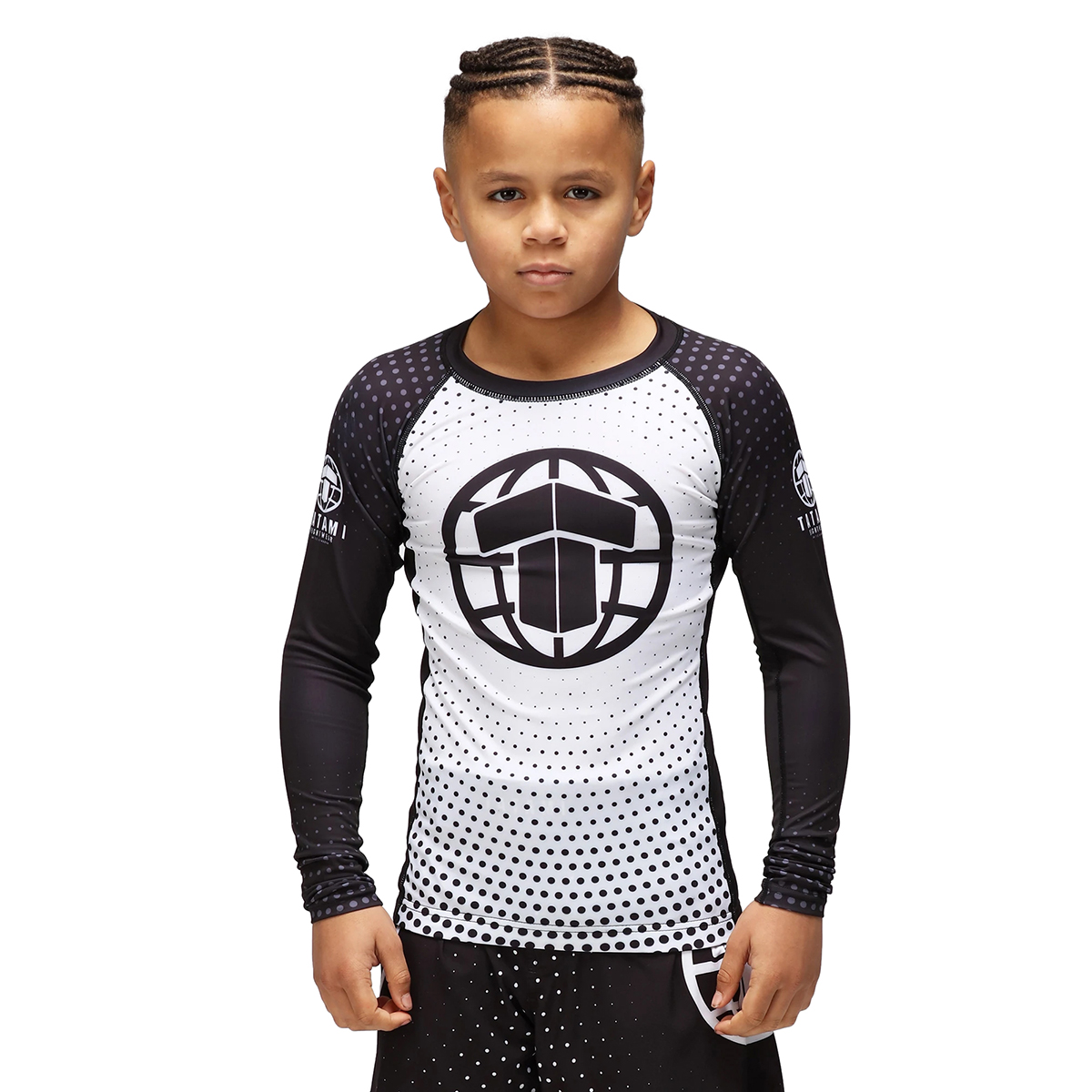 Tatami Kids Shockwave Long Sleeve Rash Guard - Click Image to Close