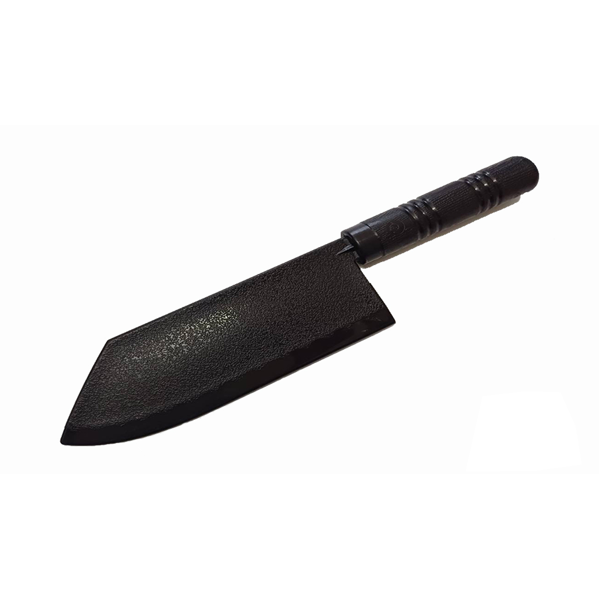 Black TPR Rubber Kitchen Meat Cleaver Knife V2 - 12.6" - PRE ORD - Click Image to Close
