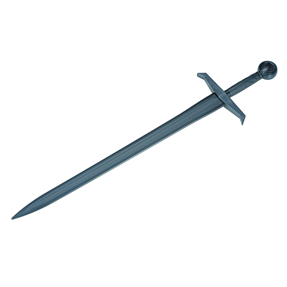 Black Polypropylene Full Contact Knights Sword - 38.5" - Click Image to Close