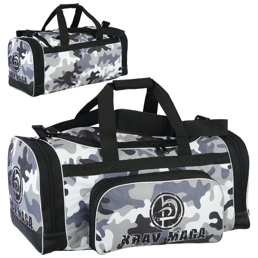 Krav Maga Black Sports Duffel Bag CAMO - Click Image to Close