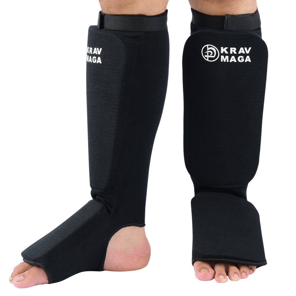 Krav Maga Heavy EVA Padding Elasticated Shin & Instep Guards - Click Image to Close