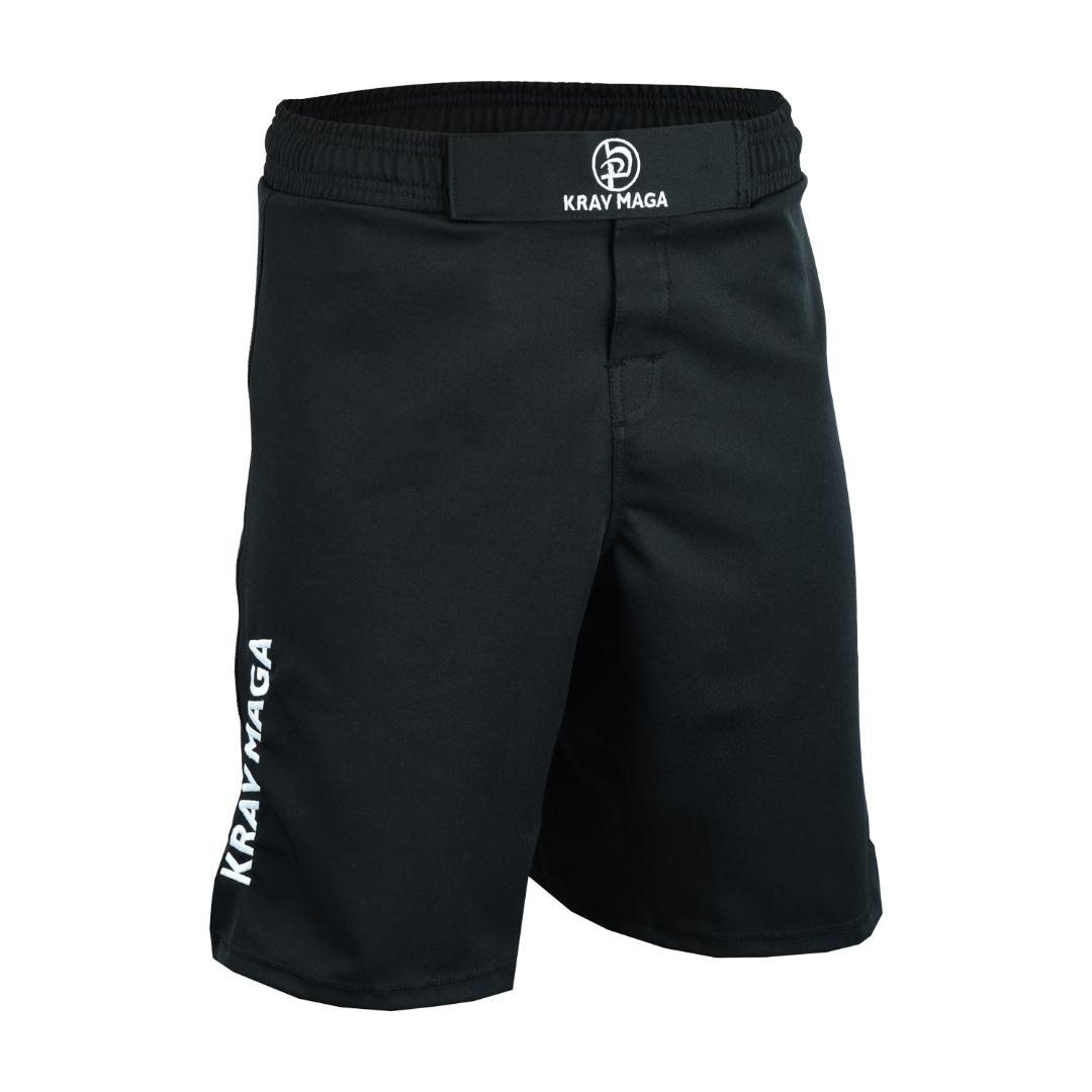 Krav Maga Pro MMA Plain Black Training Shorts - Click Image to Close