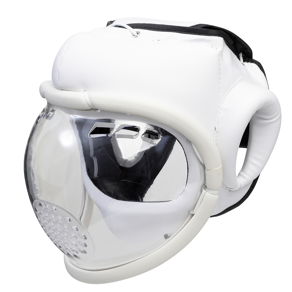 Kudo White Headguard: Full Mask - Click Image to Close
