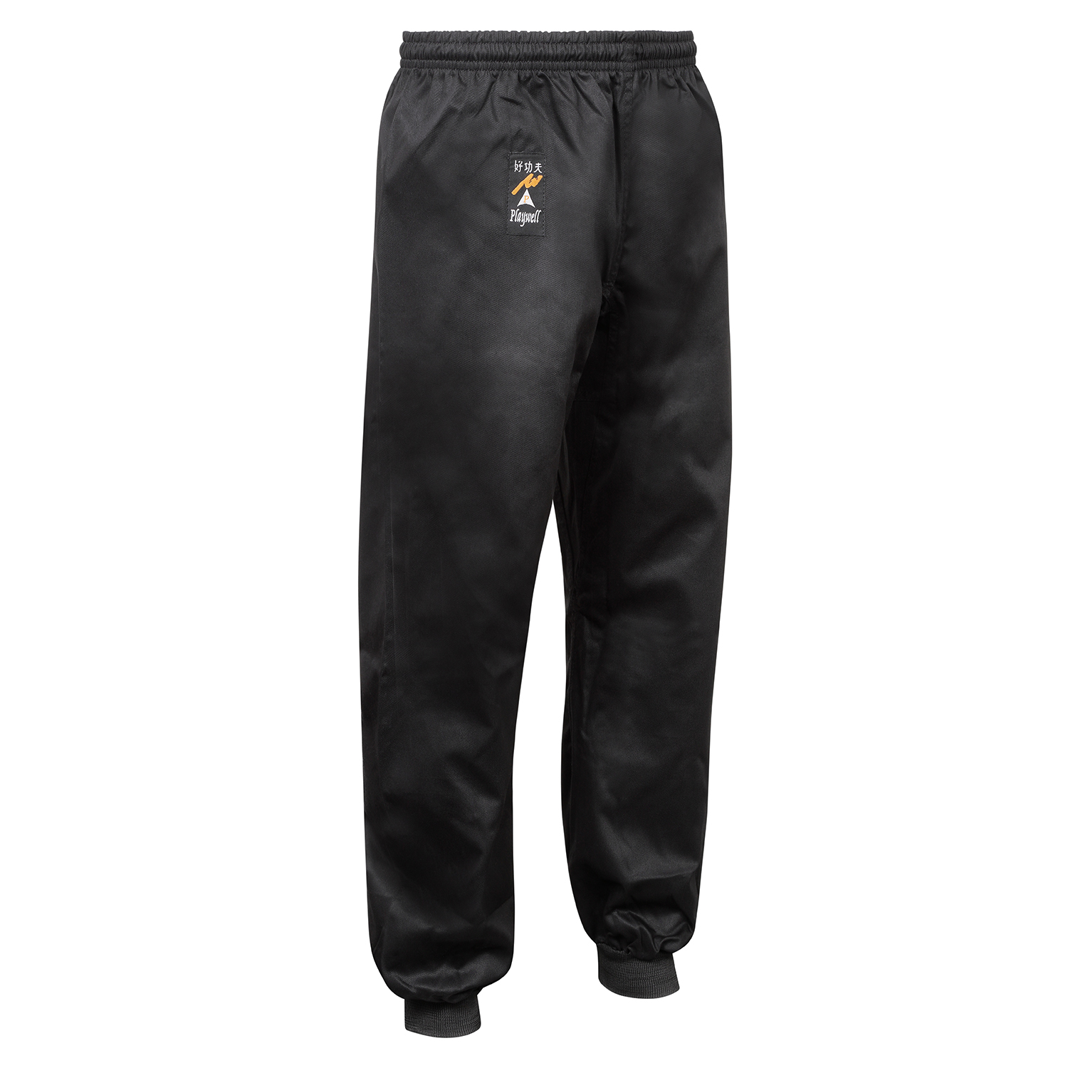 Kung Fu Trousers Black : 100% Cotton 9oz - Click Image to Close