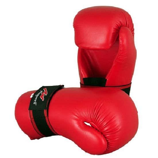 Semi Contact Point Sparring Gloves: Red - Click Image to Close