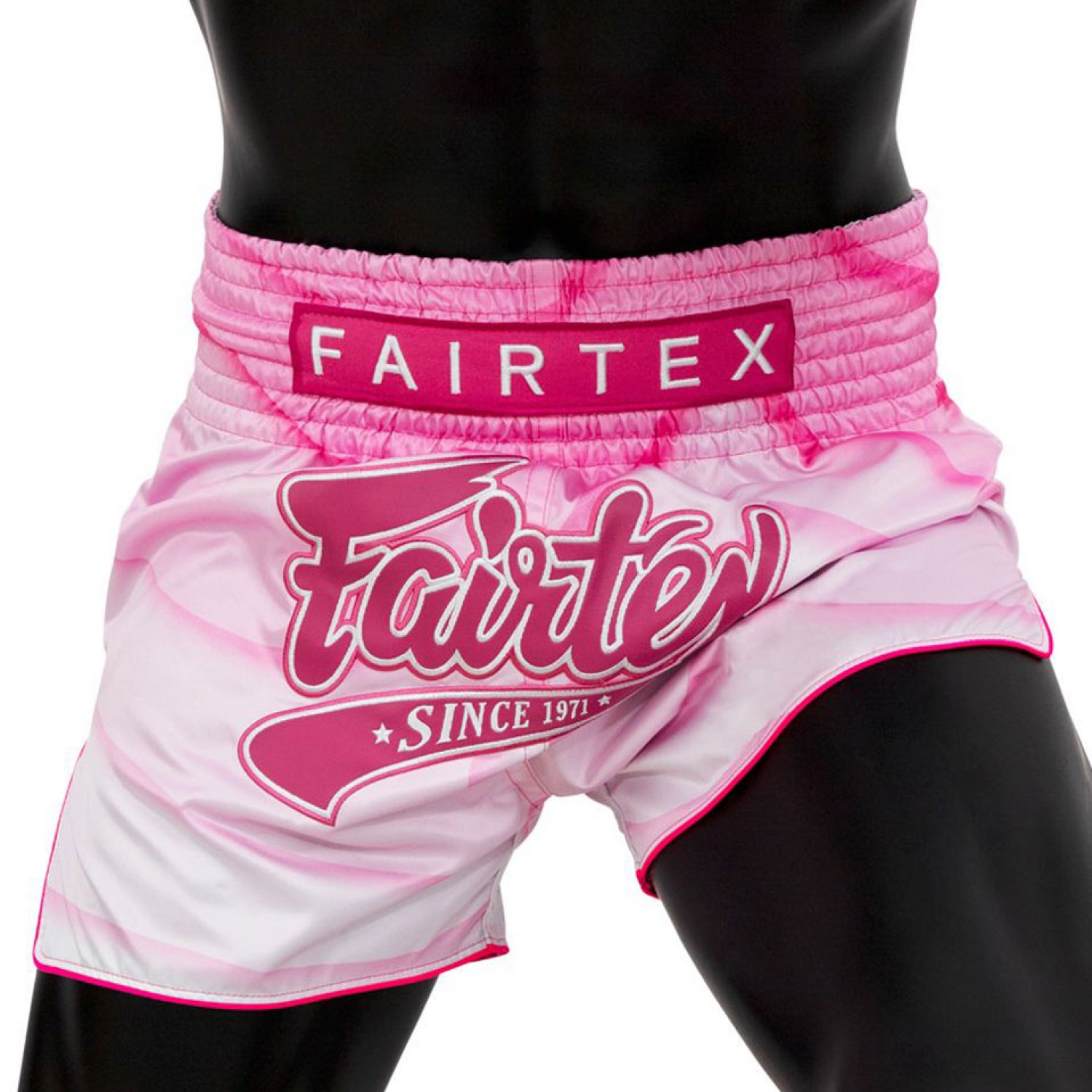Fairtex Slim Cut Alma Muay Thai Fight Shorts - Pink - Click Image to Close