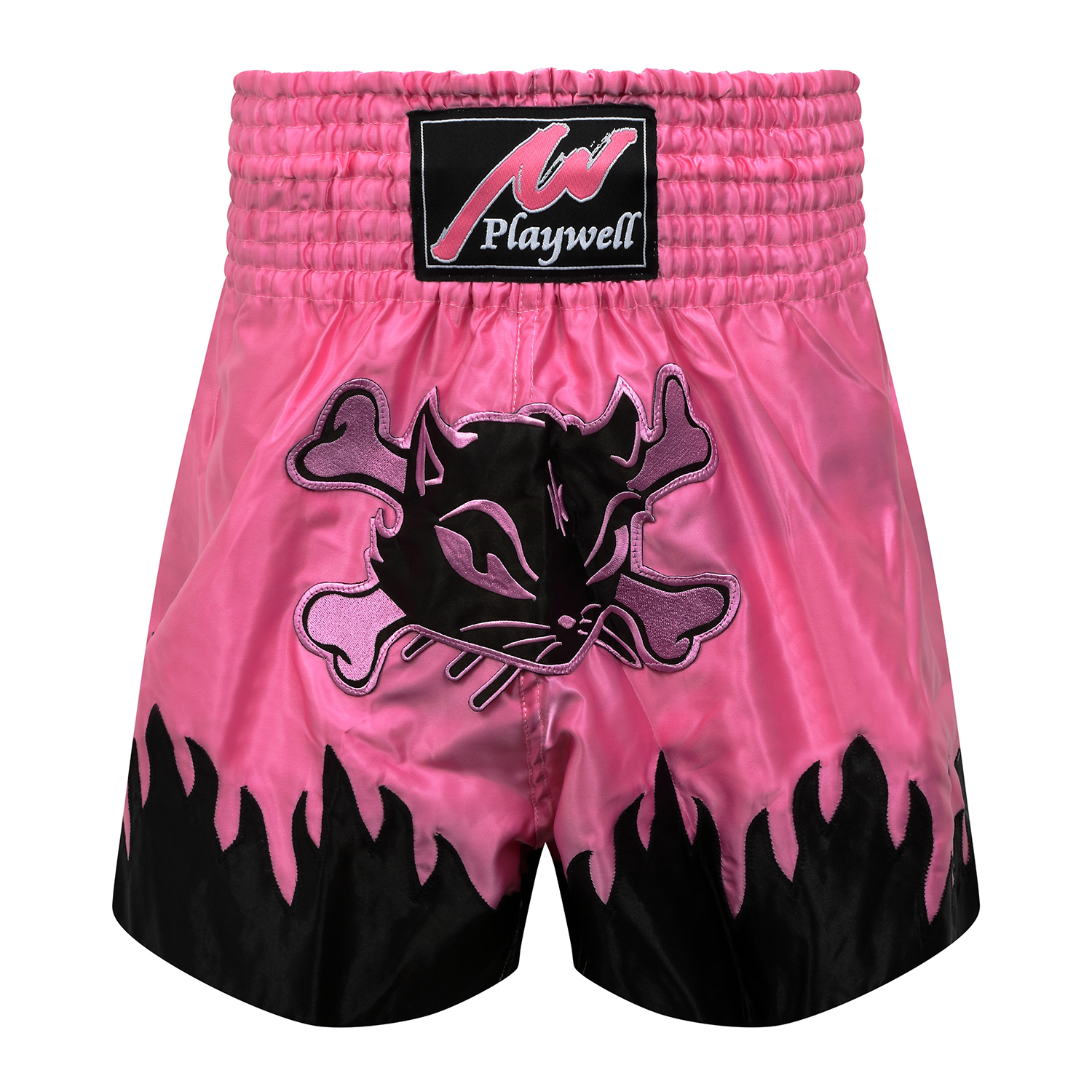 Ladies Pink Satin Training Shorts - Click Image to Close