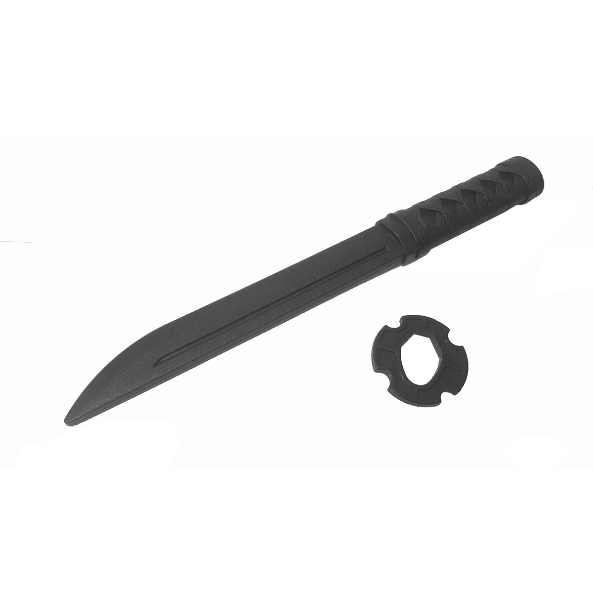 Black Polypropylene Full Contact Tanto Knife - 14" - PRE ORDER - Click Image to Close