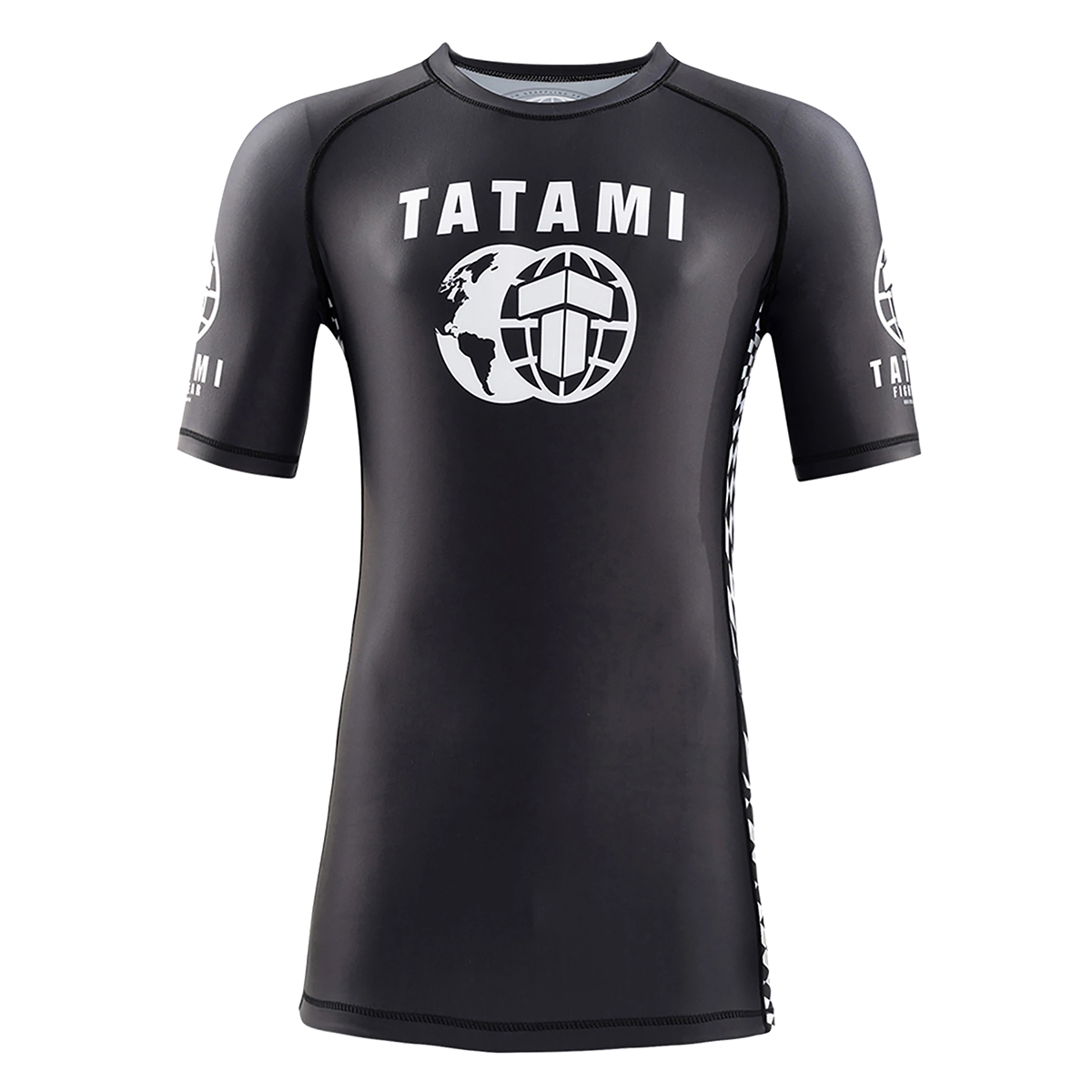 Tatami Mens Black Raid Short Sleeve Rash Guard - Click Image to Close