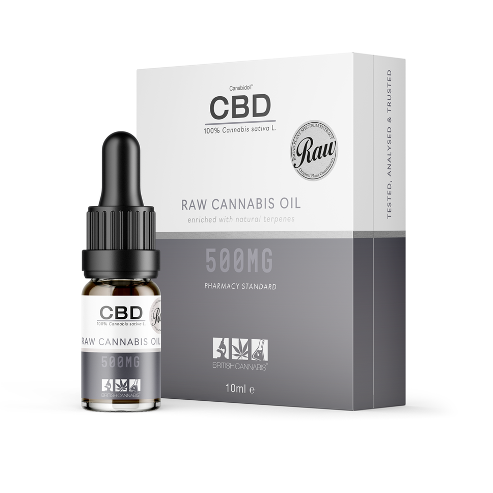 British Cannabis - 100% Pure Raw Cannabis CBD Oil - 500mg - Click Image to Close