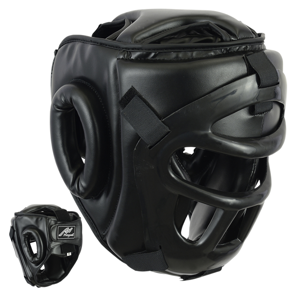 Headguard with Removeable Face Grille - Click Image to Close