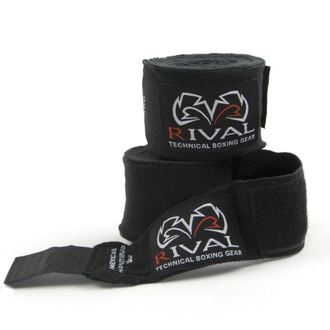Rival Boxing Mexican 5m Long Hand Wraps - Black - Click Image to Close
