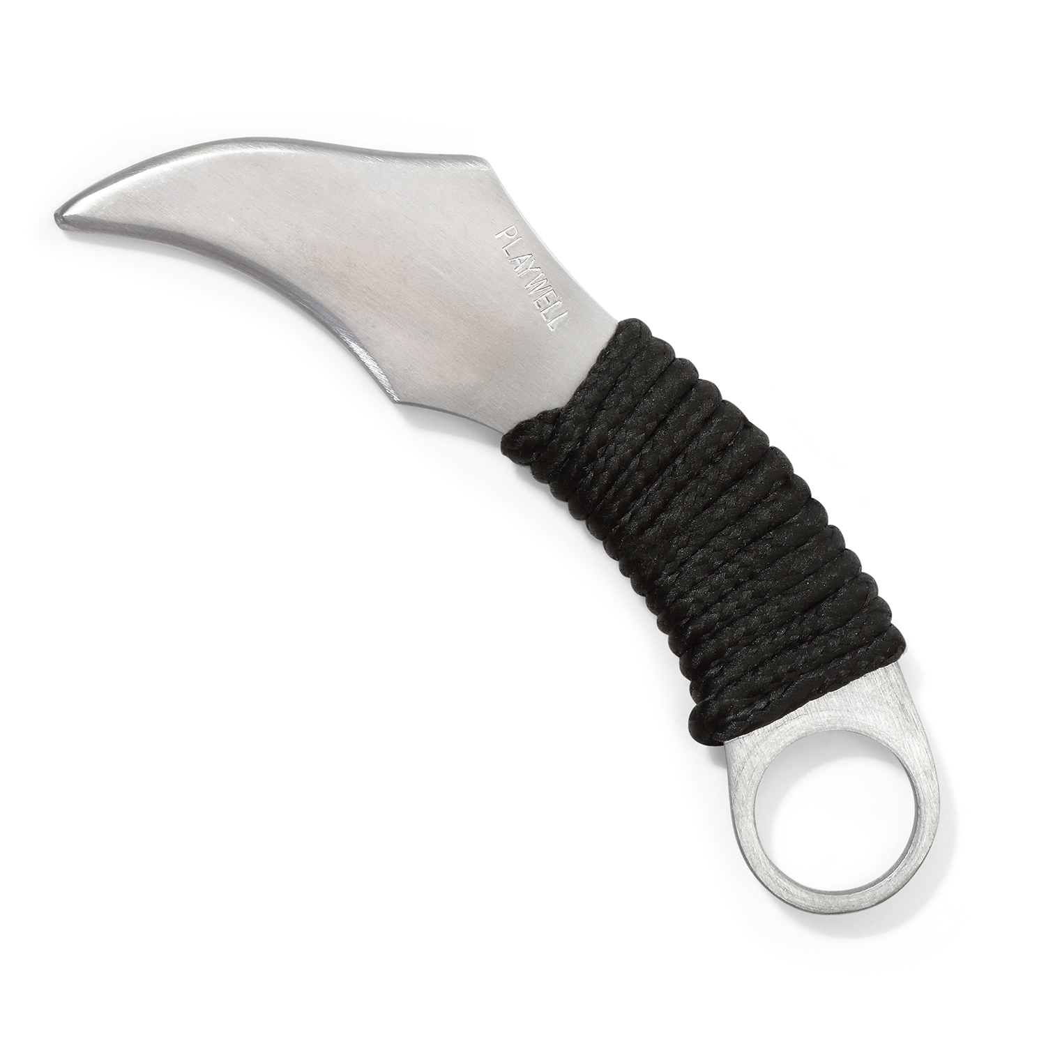 Deluxe Metal Roped Grip Blunt Karambit Trainer - Click Image to Close