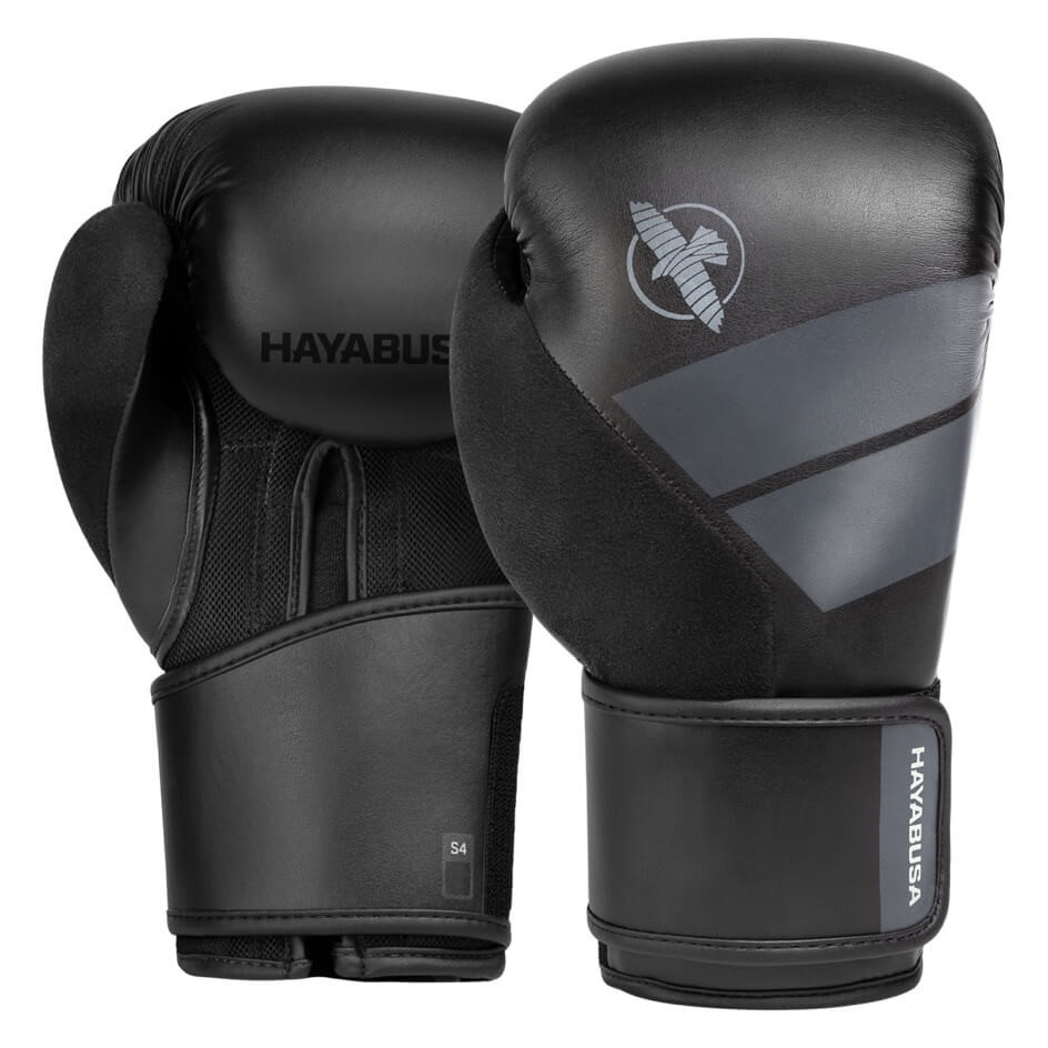 Hayabusa S4 Black Boxing Gloves - Click Image to Close