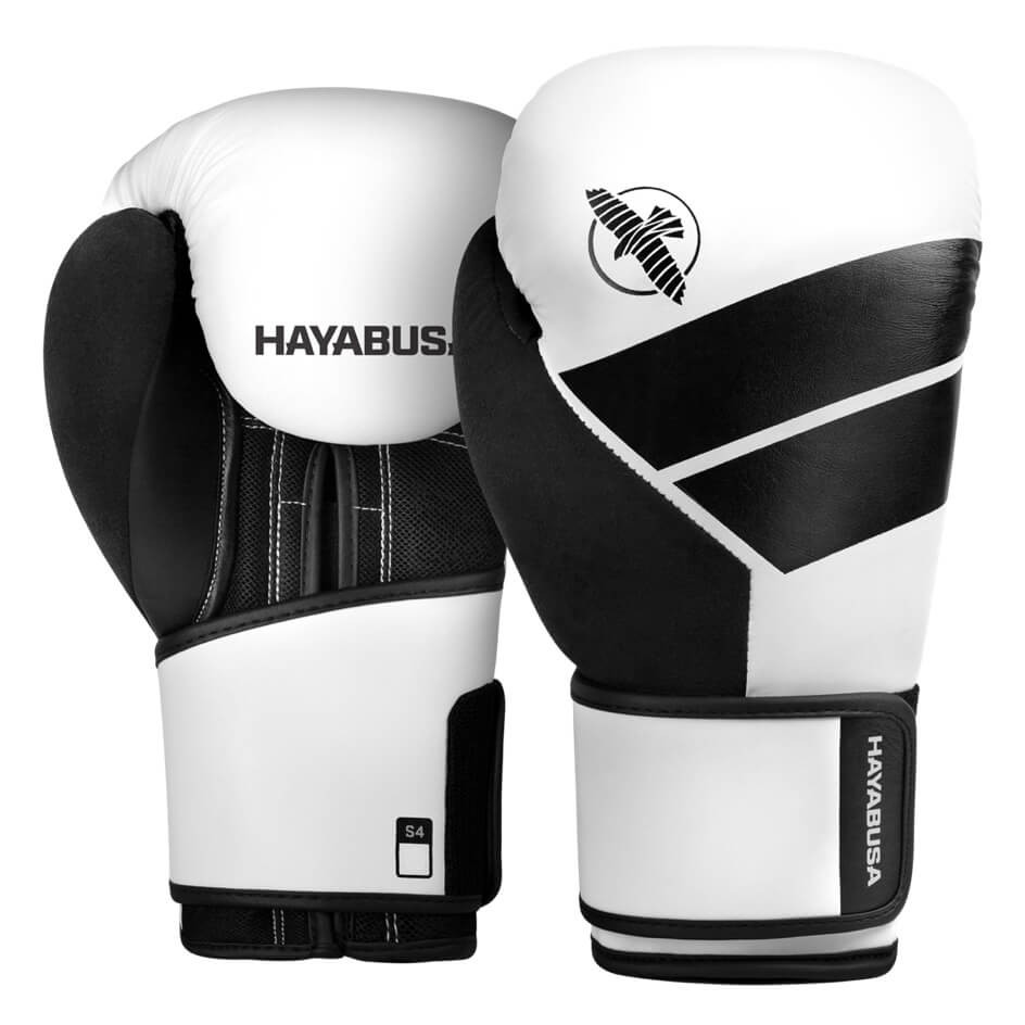 Hayabusa S4 White Boxing Gloves - Click Image to Close