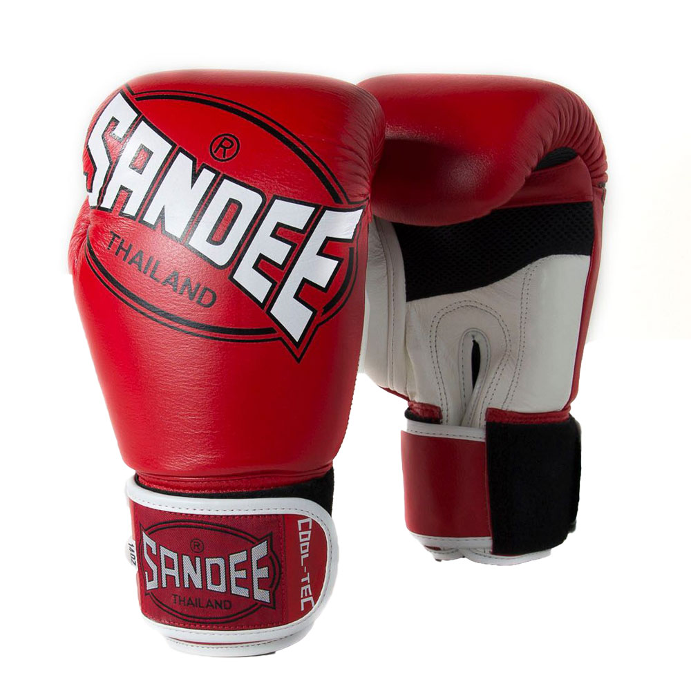 Sandee Kids Muay Thai Boxing Gloves - Red - Click Image to Close