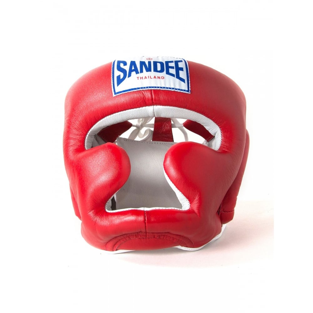 Sandee Kids Muay Thai Head Guard - Red - Click Image to Close