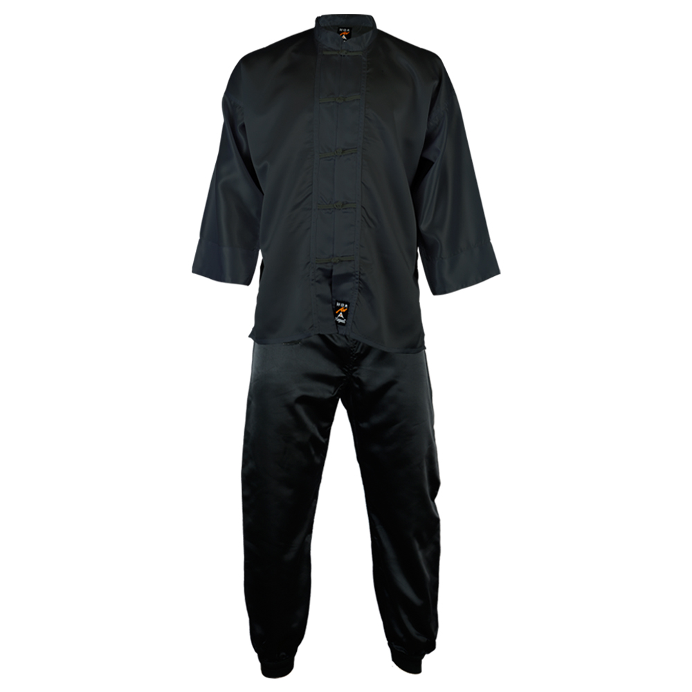 Kung Fu Uniform Satin : All Black - Click Image to Close