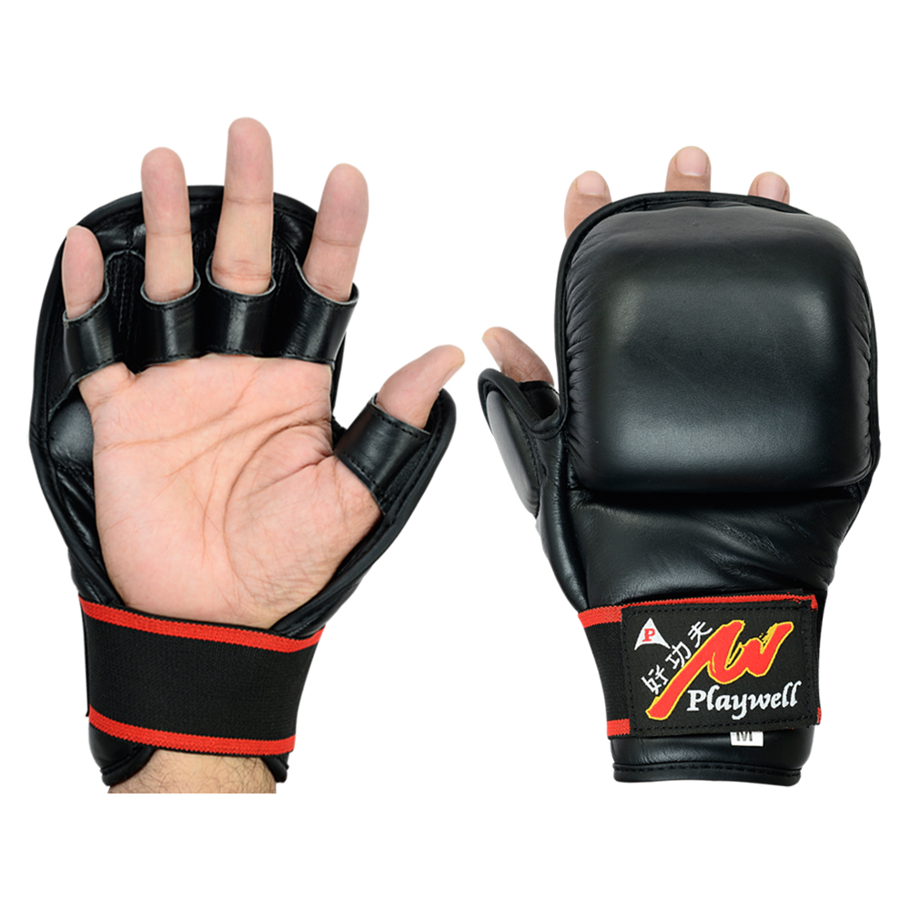 MMA Sparring Shooto All Leather Glove - 7oz - Click Image to Close
