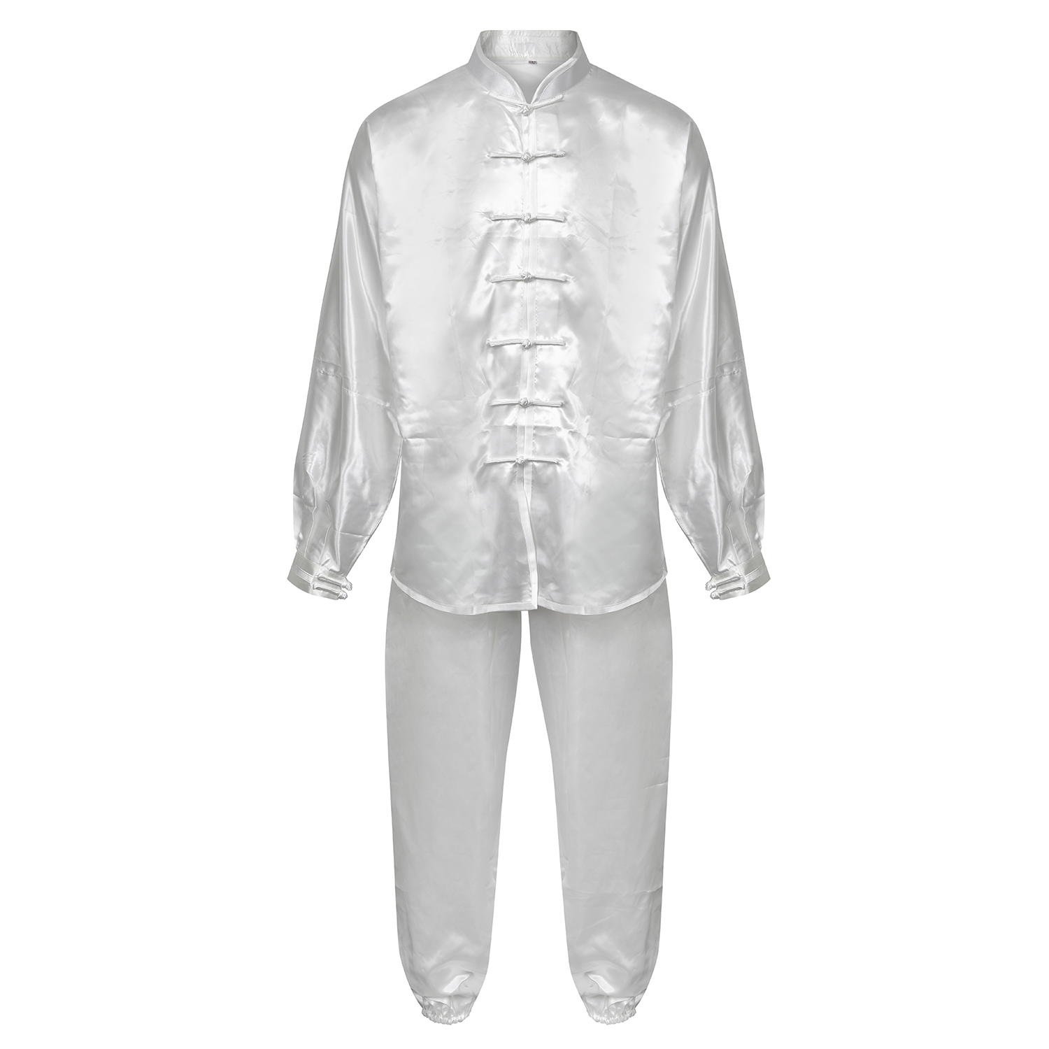 Tai Chi / Kung Fu Silk Uniform - White - Click Image to Close