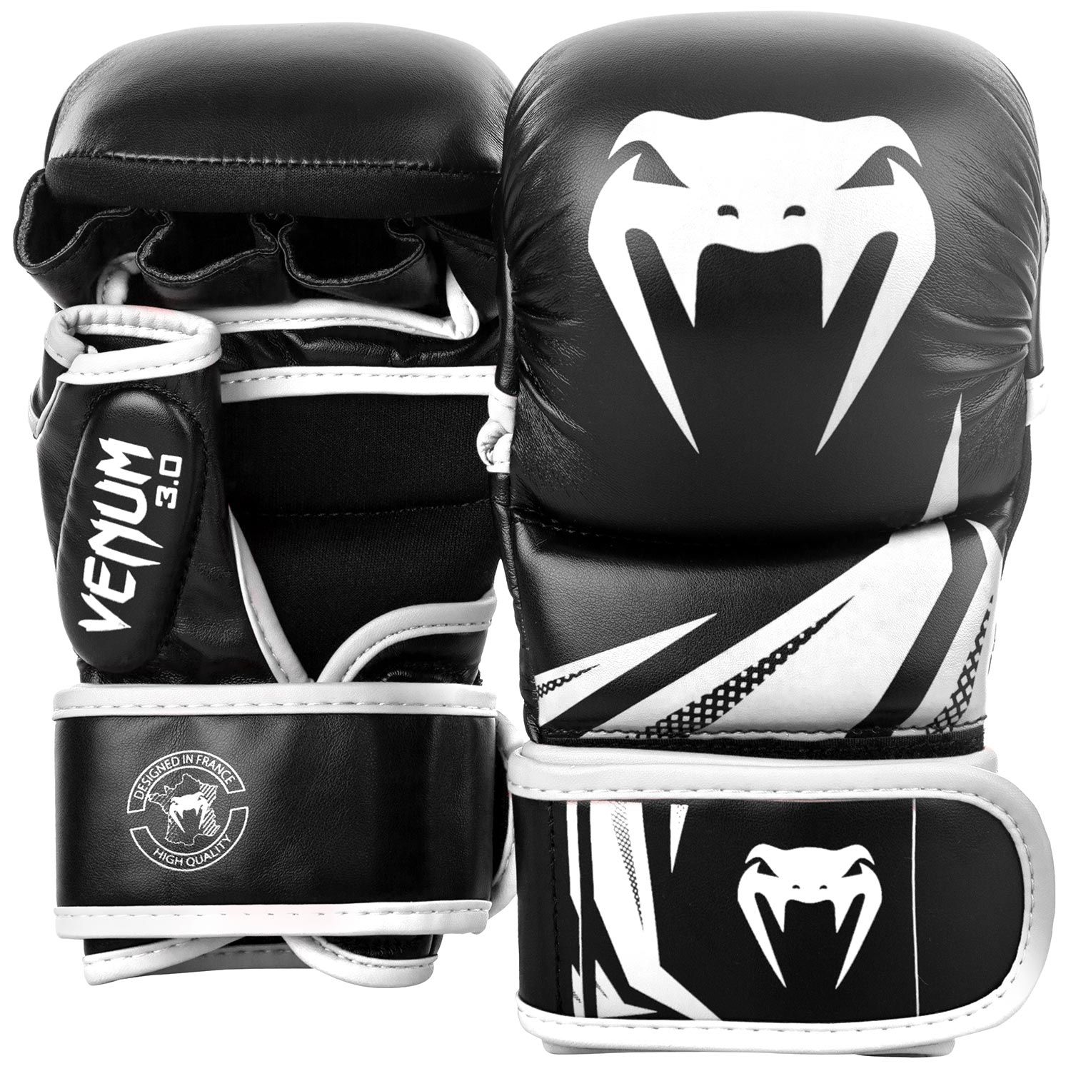 Venum MMA Challenger 7oz Sparring Gloves - Black/White - Click Image to Close