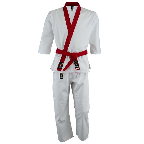 Tang Soo Do 9oz Uniform - Red Trim - Click Image to Close