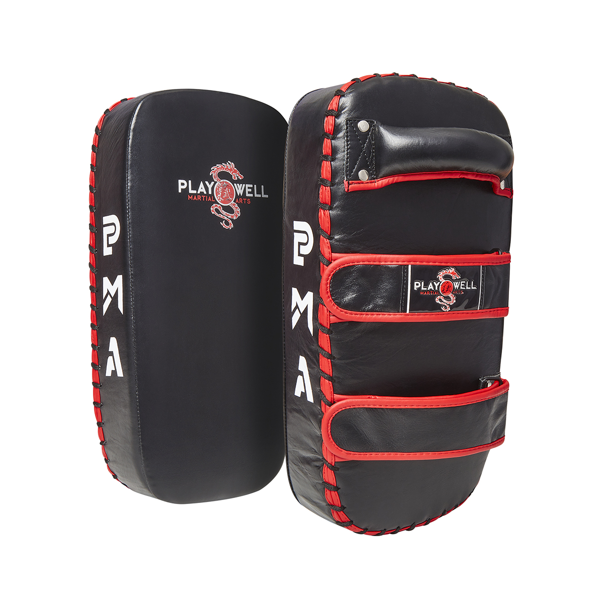 Pro Thai Kick Genuine Leather Pads: Single - Click Image to Close