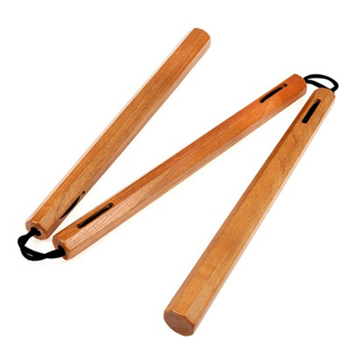 Three Sectional Wooden Octagonal Nunchaku - 14 Inches - Click Image to Close