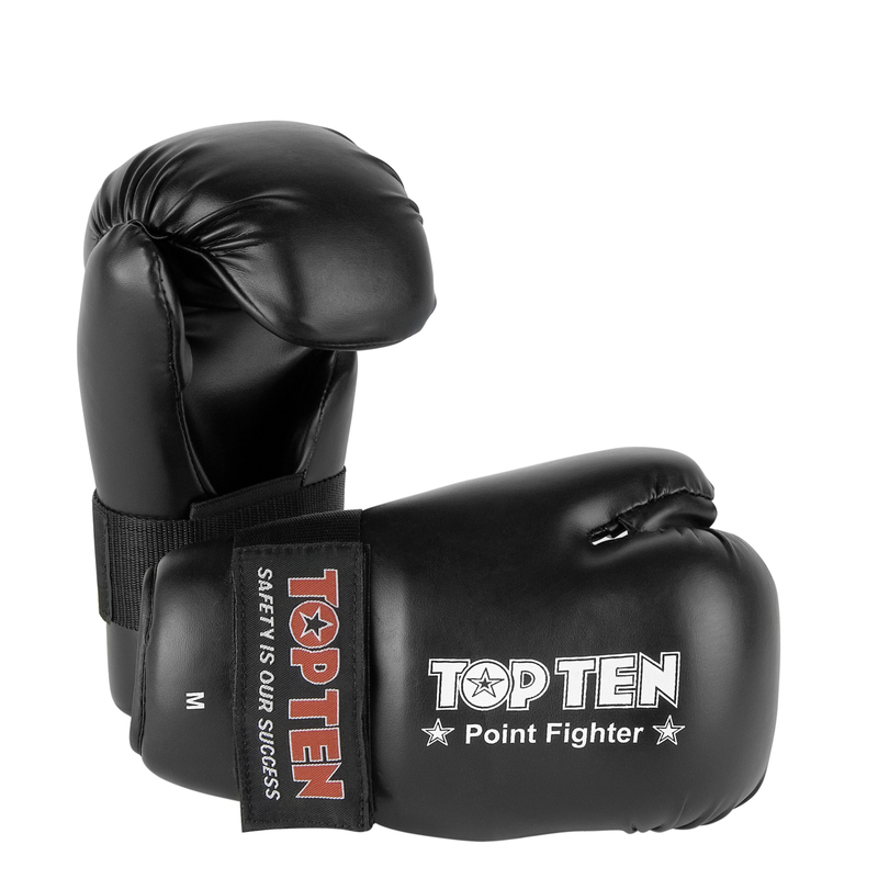 Top Ten Pointfighter Sparring Gloves - Black - Click Image to Close