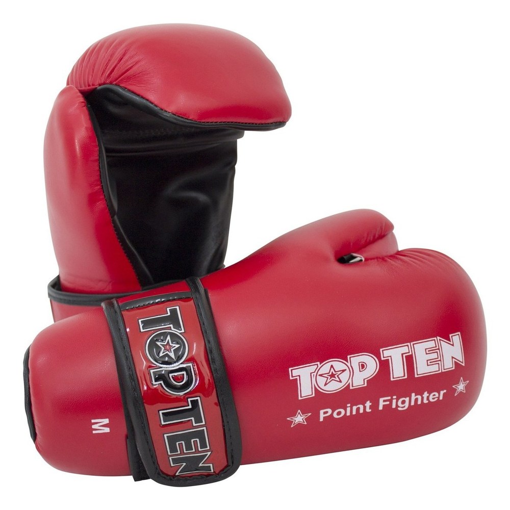 Top Ten Pointfighter Sparring Gloves - Red - Click Image to Close