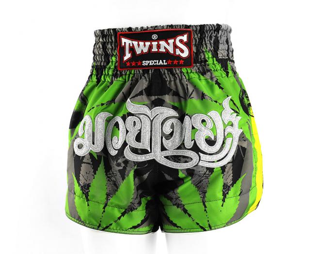 Twins Muay Thai Grass Fight Shorts - Click Image to Close