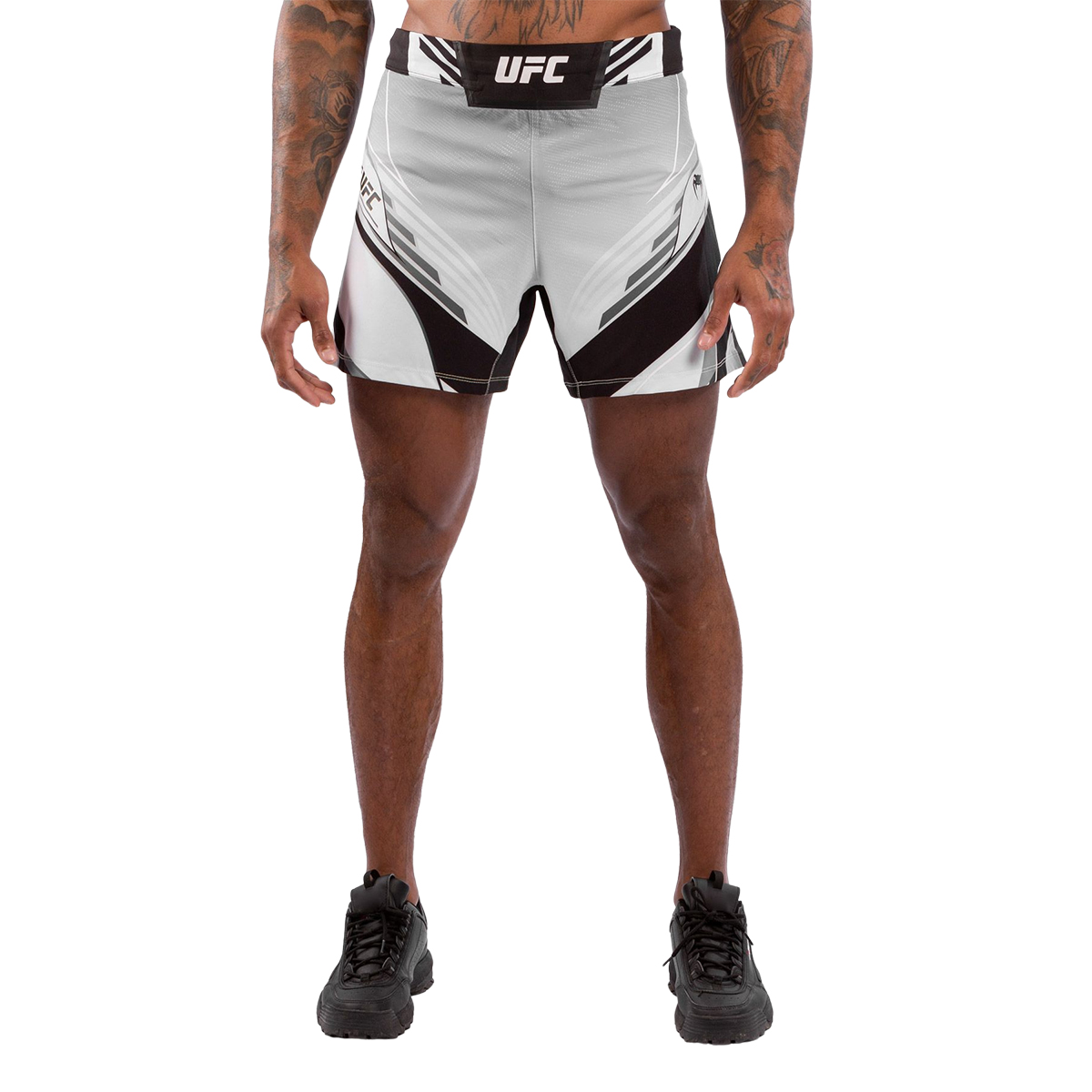 Venum x UFC Authentic Short Fit Mens Fight Shorts - White - Click Image to Close