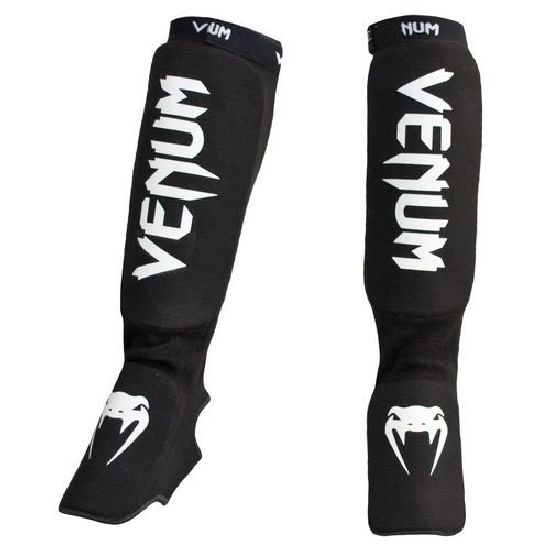 Venum MMA Contact Shin & Instep Guards - Black - Click Image to Close
