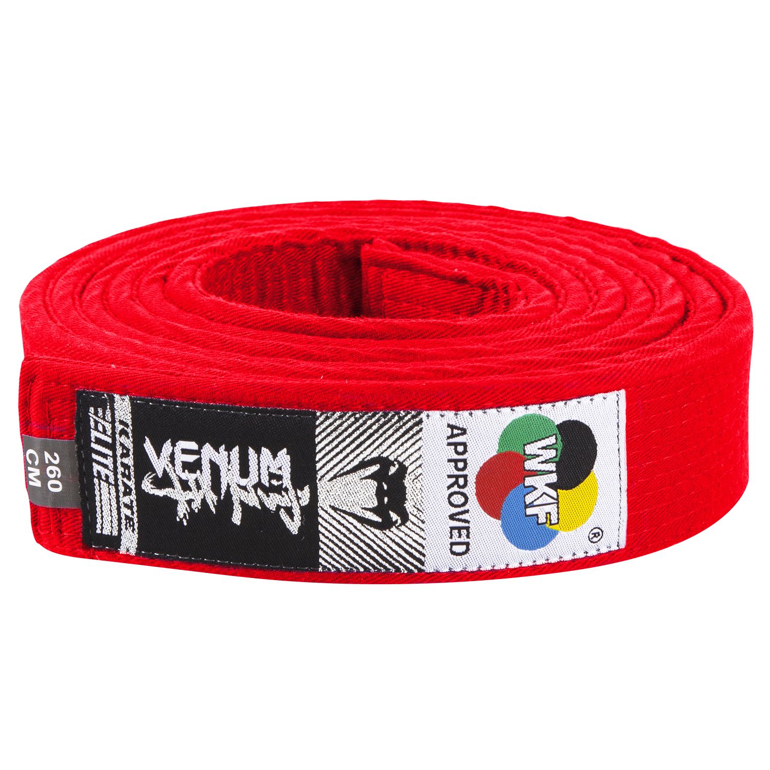 Venum WKF Approved Karate Red Belt - Click Image to Close
