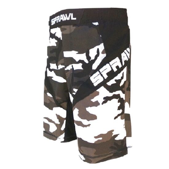 Sprawl Fusion 3 Series Fight Shorts - Urban Camo - Click Image to Close