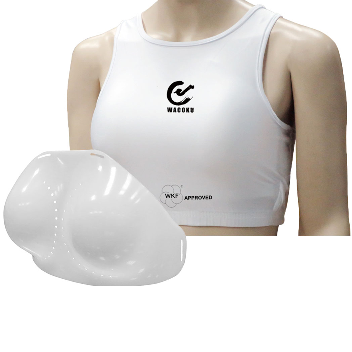 WKF Approved Karate Ladies Chest Guard - Click Image to Close