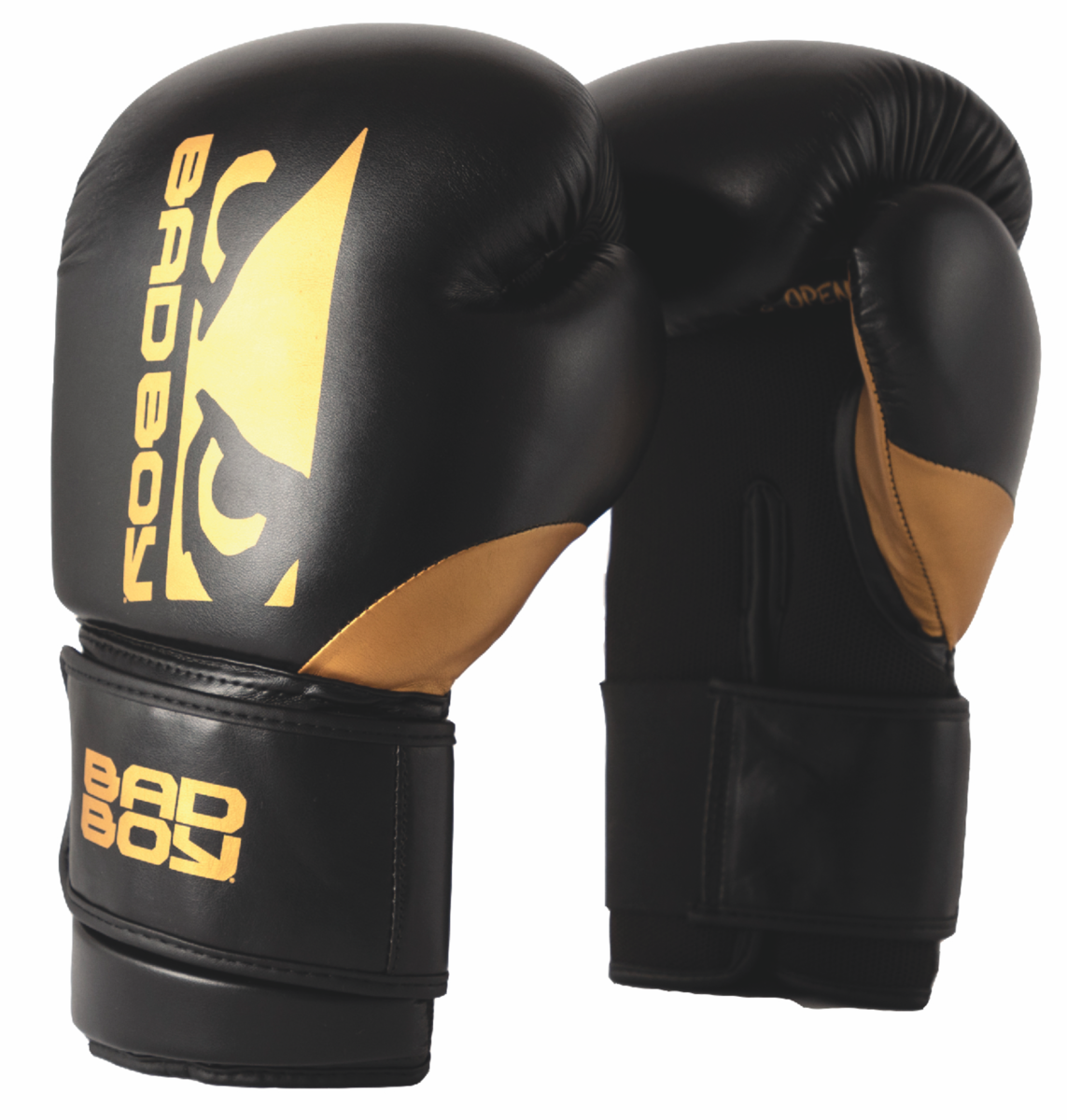 Bad Boy Zeus Matte Boxing Gloves - Black/Gold - Click Image to Close